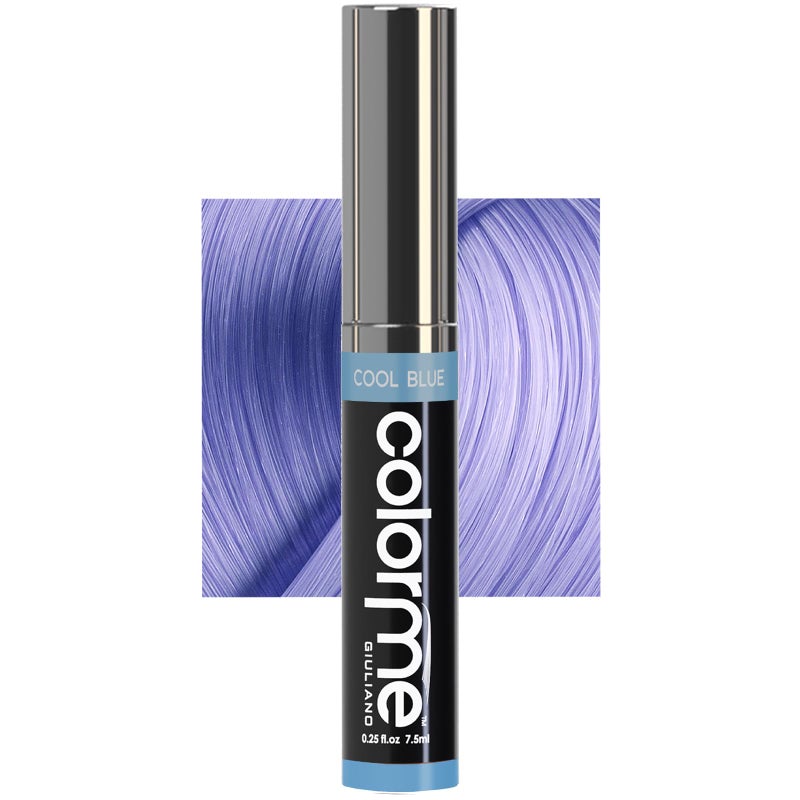 Color Me Colorme Root Touch Up Temporary Hair Mascara to color and Blend Semi Permanent Dye regrowth. Washes Out (COOL BLUE) - Image 1